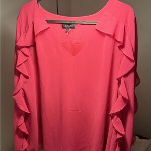 Pink Ruffle Blouse
